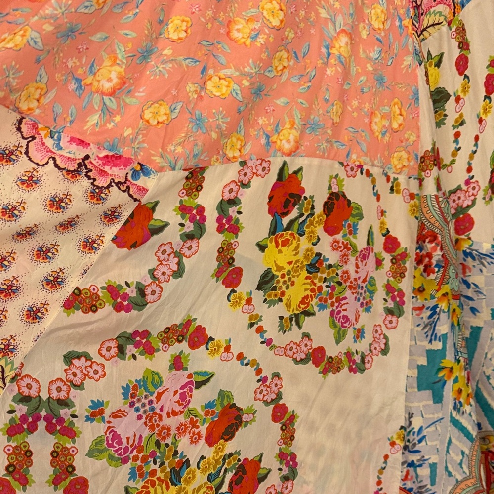 Johnny Was Multicolor Patchwork Satin style long … - image 3